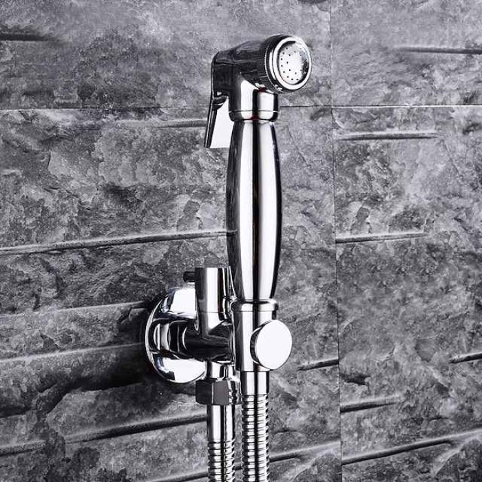 Brass Bathroom Sink Faucet,Single Handle One Hole Self-Cleaning  Handheld bidet Sprayer with Cold Water Only