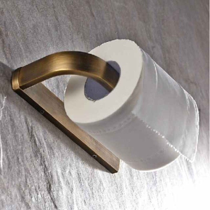 Antique Brass Toilet Roll Paper Holders,Towel Ring Hangers Bath Collection Set Wall Modern Mount