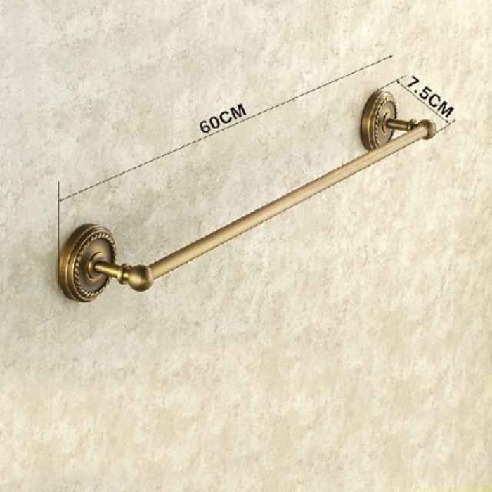 Towel Bar Antique Brass Single Bathroom Rod New Design Wall Mounted 60*7.5CM 1 pc