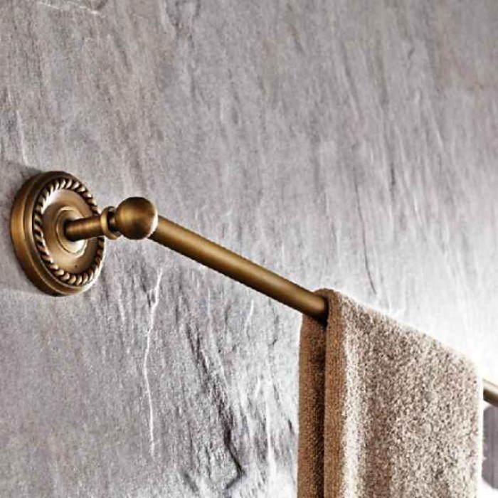 Towel Bar Antique Brass Single Bathroom Rod New Design Wall Mounted 60*7.5CM 1 pc