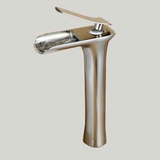 Bathroom Sink Faucet - Waterfall Brushed Vessel Single Handle One HoleBath Taps