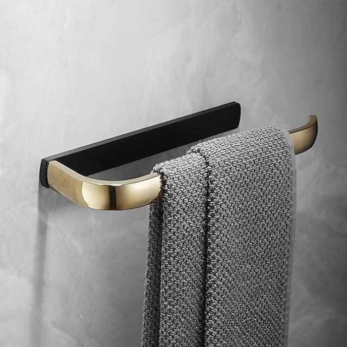 Towel Bar Contemporary Brass 1pc - Hotel bath 1-Towel Bar