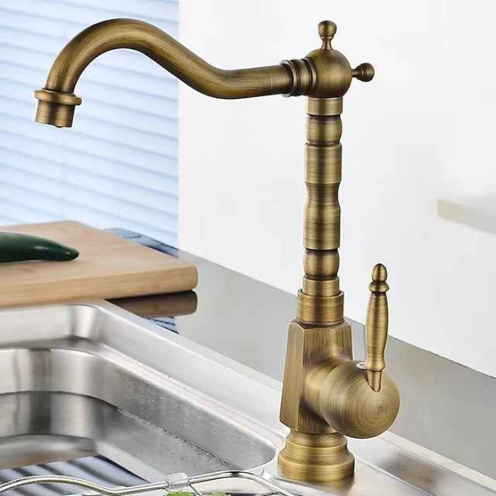 Bathroom Sink Faucet Copper/Centerset Basin Faucet Single Handle One Hole Bath Taps Contain with Cold and Hot Water