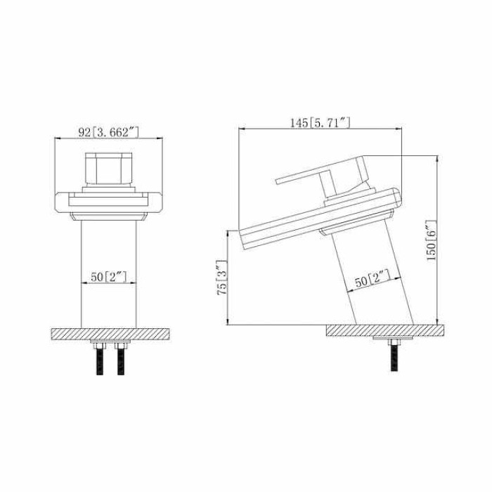 Bathroom Sink Mixer Faucet with Glass Waterfall Spout Chrome Finish Deck Mounted, Vessel Sink Basin Tap Vanity Bathtub Mixer Taps