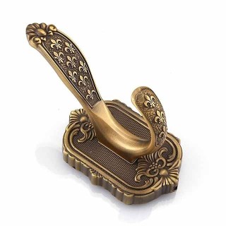 Antique Brass Towel Hook Multifunction Bathroom Robe Hooks Wall Mounted 1pc