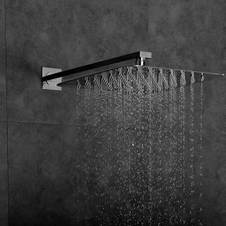 Concealed Shower Faucet Combo Set 12" Shower Head, Shower System Mixer Rough In Valve Rainfall Shower Head, Wall Mounted Tub and Shower Trim Kit Bathroom Bath