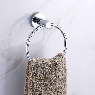 Stainless Steel Towel Ring Wall Mount Towel Hanger Storage Rack Circular Bath Towel Ring