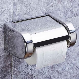 Toilet Paper Holder Stainless Steel Waterproof Paper Roll Holders Wall Mounted(Polishing Chrome)