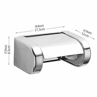 Toilet Paper Holder Stainless Steel Waterproof Paper Roll Holders Wall Mounted(Polishing Chrome)