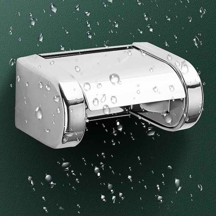 Toilet Paper Holder Stainless Steel Waterproof Paper Roll Holders Wall Mounted(Polishing Chrome)