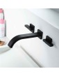 Bathroom Sink Faucet ,Wall Mount Brass Waterfall Widespread Black Two Handles Two Holes Bath Taps