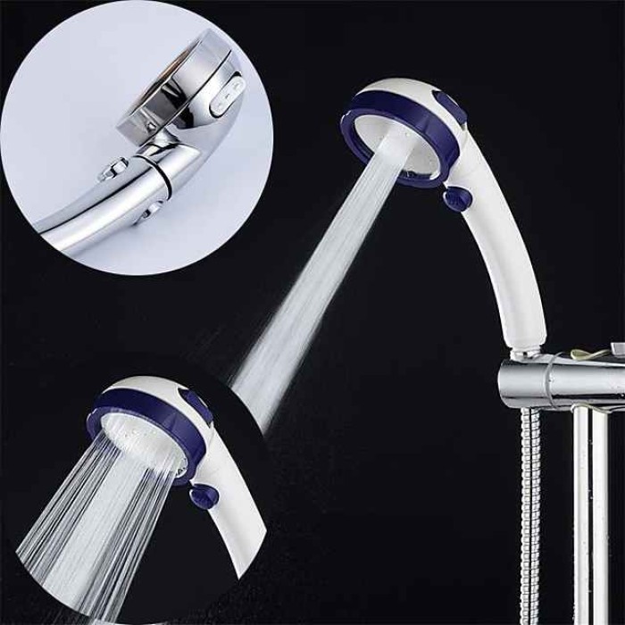 High Quality 1PC High Pressure 3 Modes Shower Head with Stop Button Adjustable Water Saving Showerhead For Home Hotel Bathroom