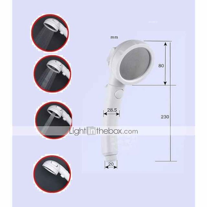 Contemporary Hand Shower / Rain Shower Plastic Feature - Water-saving / Stop Pause Button, Shower Head