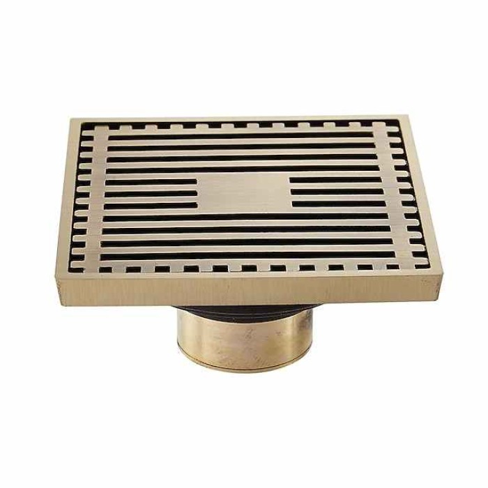 Floor Drain Solid Brass Block Hair Floor Register 1pc - Bathroom 10cm*10cm