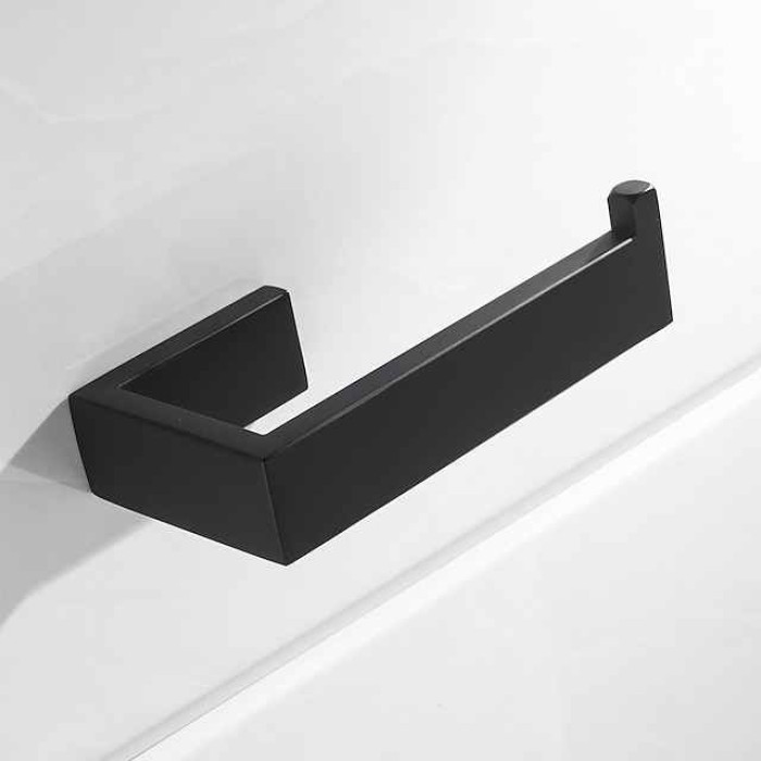 Toilet Paper Holder,Wall Mounted 304 Stainless Steel 14.5cm Tissue Roll Hanger Dispenser for Bathroom & Kitchen (Black/Brushed Nickel/Chrome)