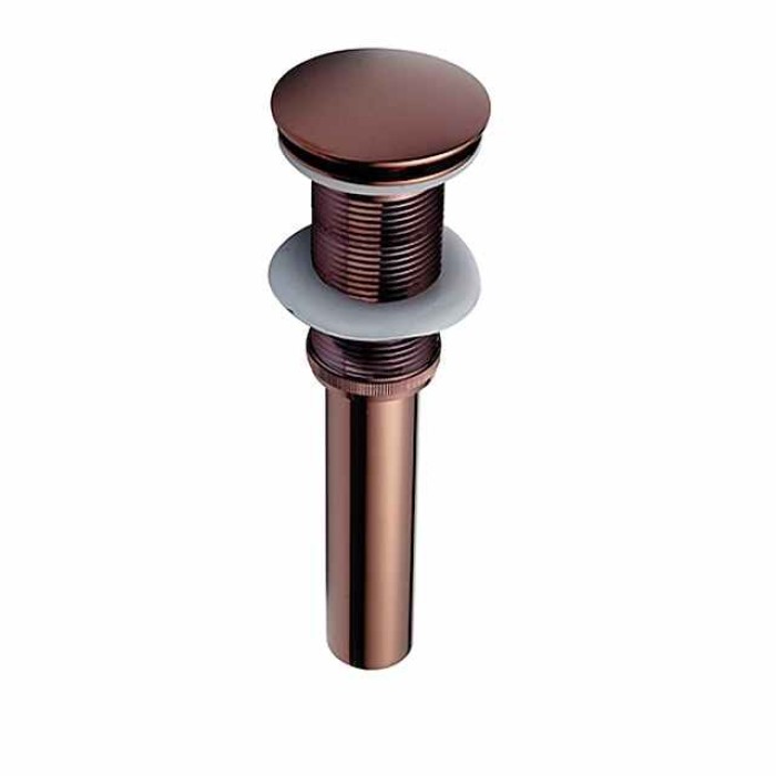 Brass Pop Up Sink Drain Stopper with Overflow Bathroom Faucet Vessel Vanity Sink Drainer