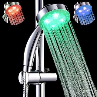 Contemporary Hand Shower Chrome Feature - Shower / Color Gradient / Rainfall, Shower Head