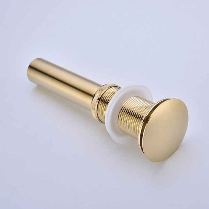 Brass Pop Up Sink Drain Stopper with Overflow Bathroom Faucet Vessel Vanity Sink Drainer