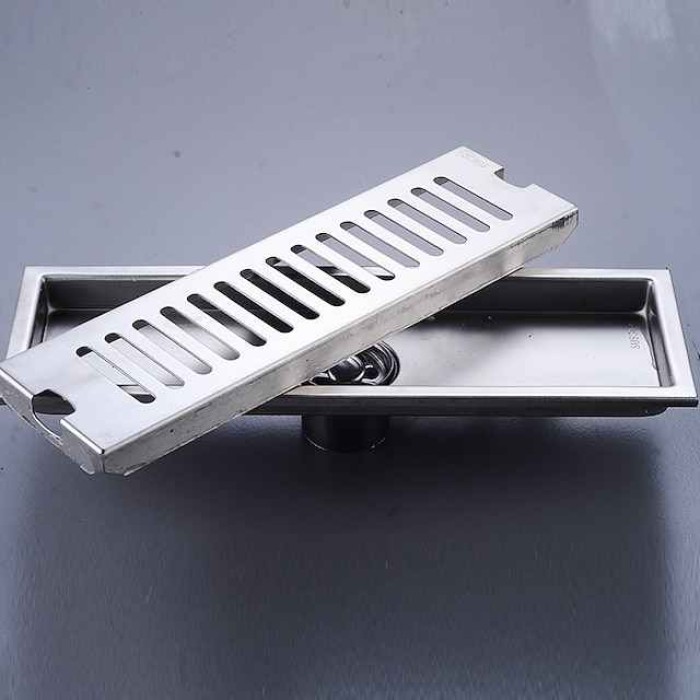 Creative Modern Stainless Steel Drain,Floor Mounted Rectangle Bathroom Accessories