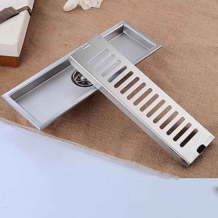 Creative Modern Stainless Steel Drain,Floor Mounted Rectangle Bathroom Accessories