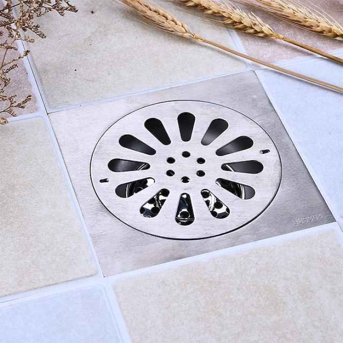 Multipurpose Drain Creative Modern Stainless Steel Removable Invisible Look Or Flat Cover Bathroom