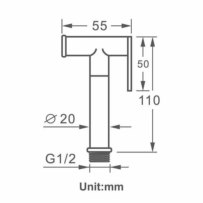 Ti-PVD Gold Handheld Bidet Sprayer with ABS Base and 1.5m Hose