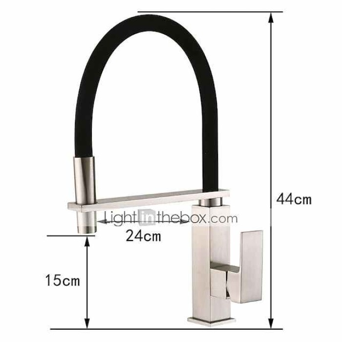 Kitchen Faucet - Single Handle One Hole Electroplated Pull-Out / ­Pull-Down / Tall / ­High Arc Centerset Contemporary Kitchen Taps