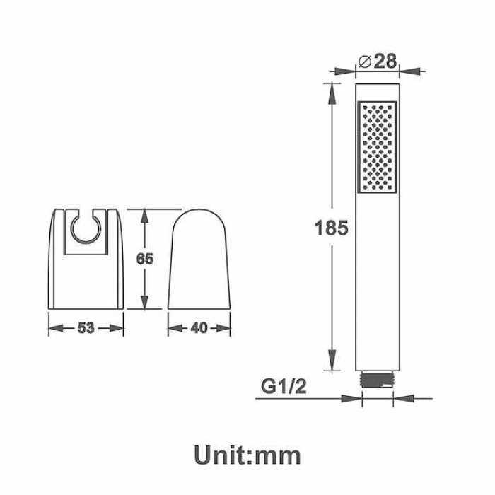 Contemporary Hand Shower Chrome / Brushed / Ti-PVD Feature - Shower, Shower Head / Stainless Steel / Brass / Yes