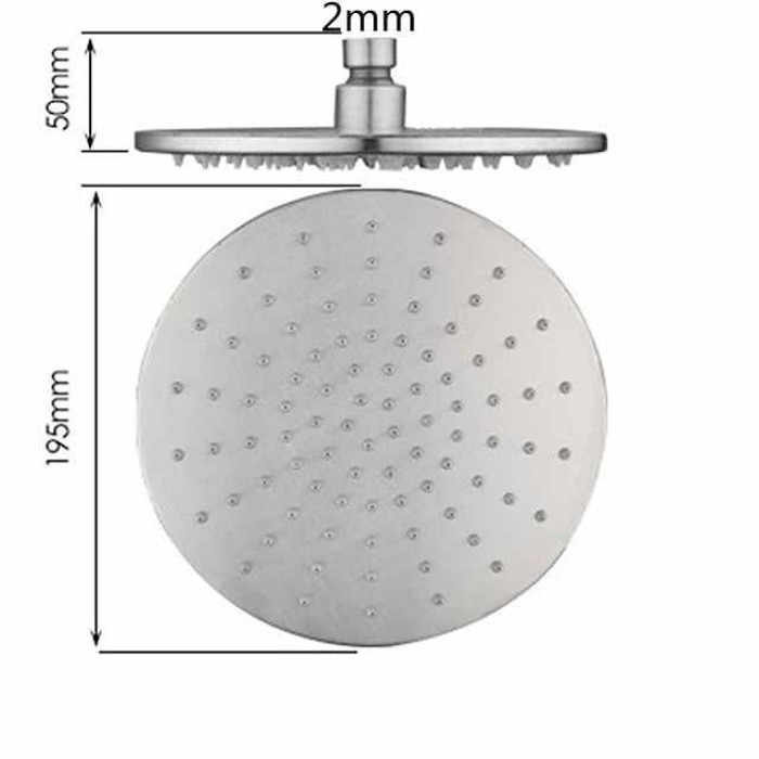 304 Stainless Steel Wire Drawing Pressurized Top Spray Bathroom Shower