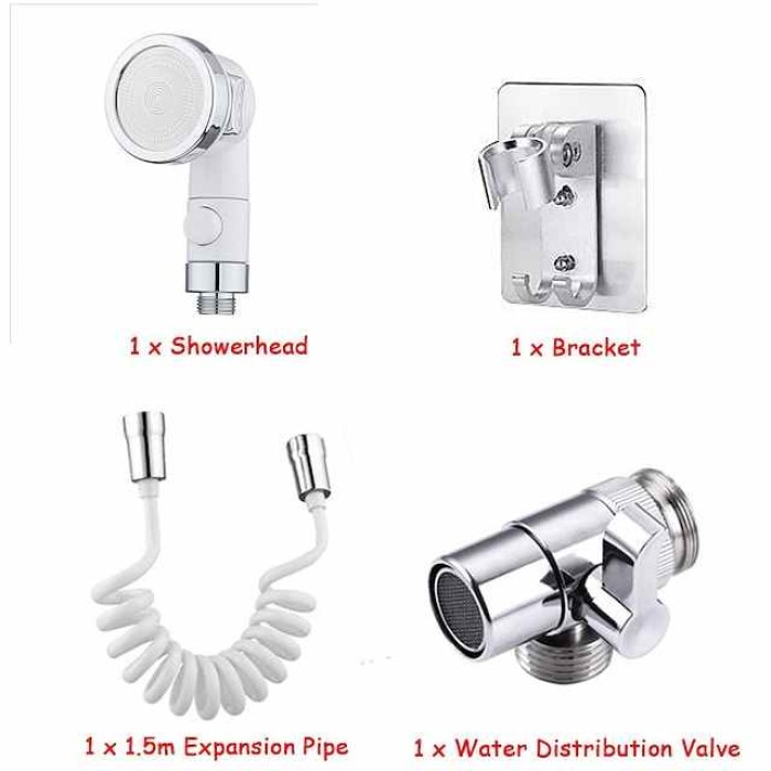 Wall Mounted Shower Faucet Set Bathroom Bathtub Shower Hand Held Spray Mixer Handheld Washing Basin Faucet Shower Head