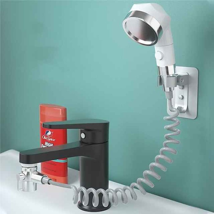 Wall Mounted Shower Faucet Set Bathroom Bathtub Shower Hand Held Spray Mixer Handheld Washing Basin Faucet Shower Head