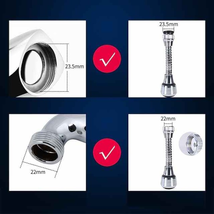 Kitchen Gadgets Faucet Aerator 2 Modes 360 Degree Adjustable Water Filter Diffuser Water Saving Nozzle Faucet Connector Shower