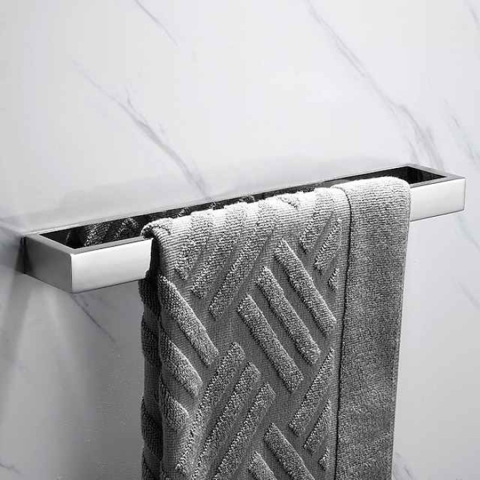 Towel Bar / Bathroom Shelf New Design / Self-adhesive / Creative Contemporary / Modern Stainless Steel 1PC - Bathroom Single / 1-Towel Bar Wall Mounted