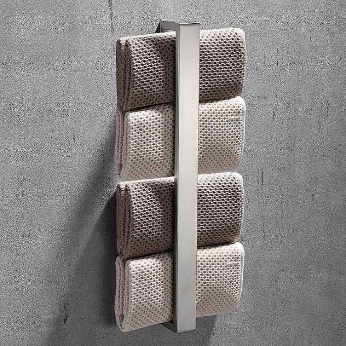 Towel Bar / Bathroom Shelf New Design / Self-adhesive / Creative Contemporary / Modern Stainless Steel 1PC - Bathroom Single / 1-Towel Bar Wall Mounted