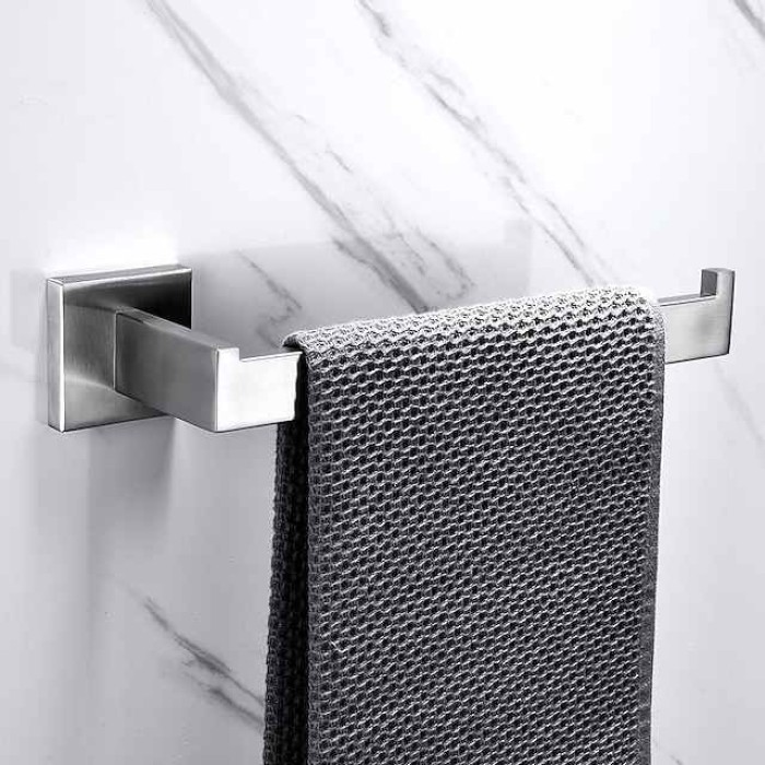 Bathroom Hardware Accessory Set,Stainless Steel  Contain with Towel Bar,Robe Hook, Toliet Paper Holder and Bathroom Rack Wall Mounted Polished/Brushed/Painted Finishes