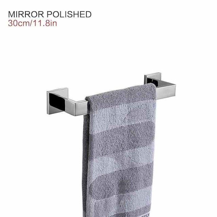 Towel Bar Stainless Steel Bathroom Shelf Electroplated New Design Bathroom Single Rod Wall Mounted 1PC Chrome and Painted Finish