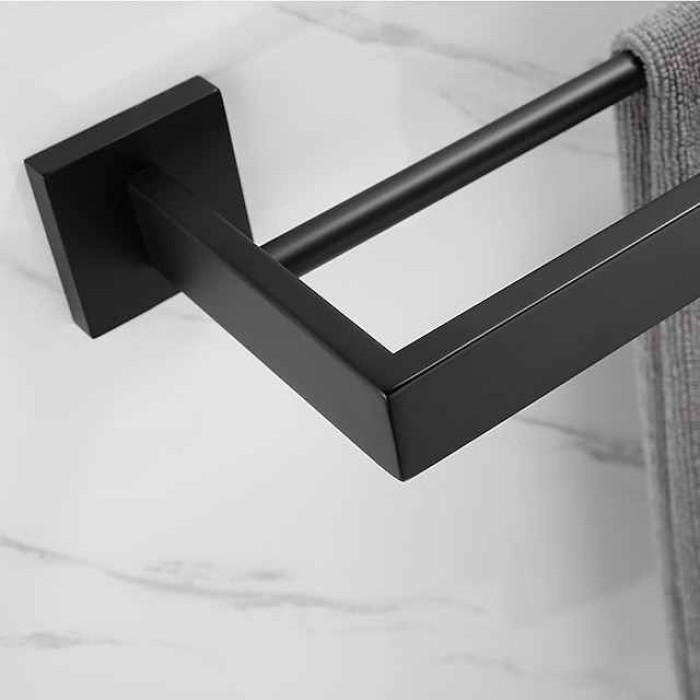 Towel Rack Holder for Bathroom,Stainless Steel Tower Bar Wall-mounted Bathroom Hardware Accessories Tower Bar 30-60cm(Black/Chrome/Golden/Brushed Nickel)