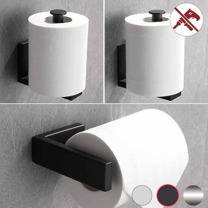 Toilet Paper Holder Bathroom Tissue Holder 304 Stainless Steel Self Adhesive Wall Mounted 1pc