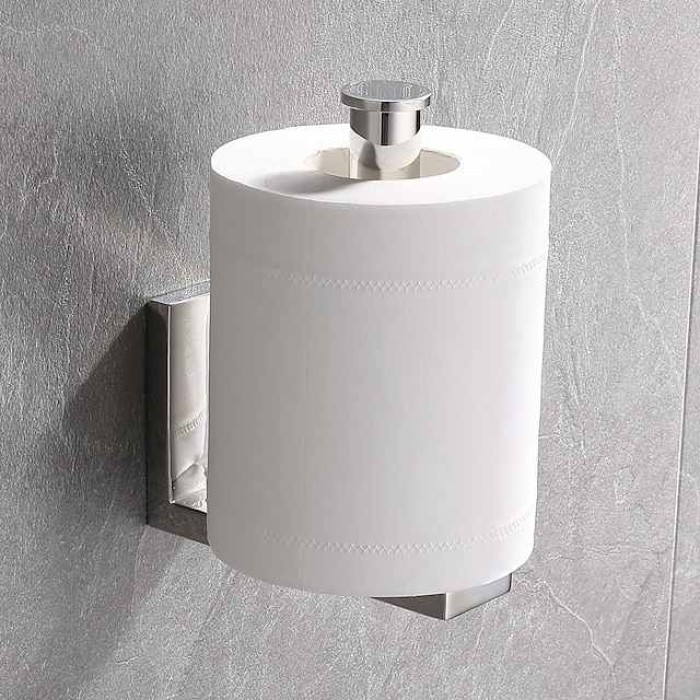 Toilet Paper Holder Bathroom Tissue Holder 304 Stainless Steel Self Adhesive Wall Mounted 1pc