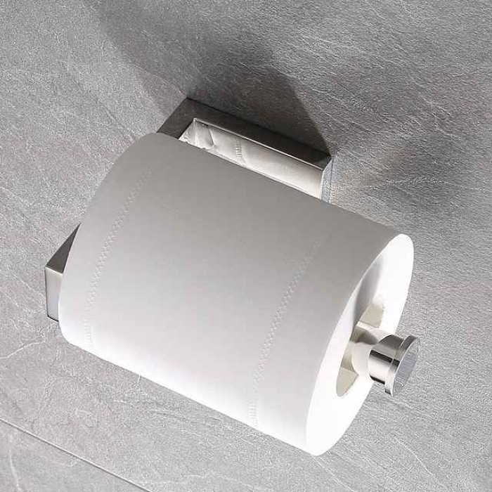 Toilet Paper Holder Bathroom Tissue Holder 304 Stainless Steel Self Adhesive Wall Mounted 1pc