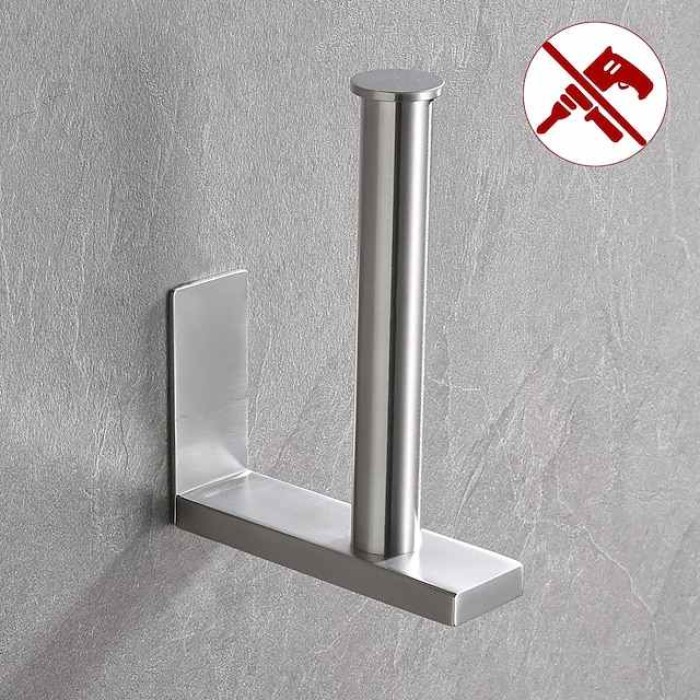 Toilet Paper Holder Bathroom Tissue Holder 304 Stainless Steel Self Adhesive Wall Mounted 1pc