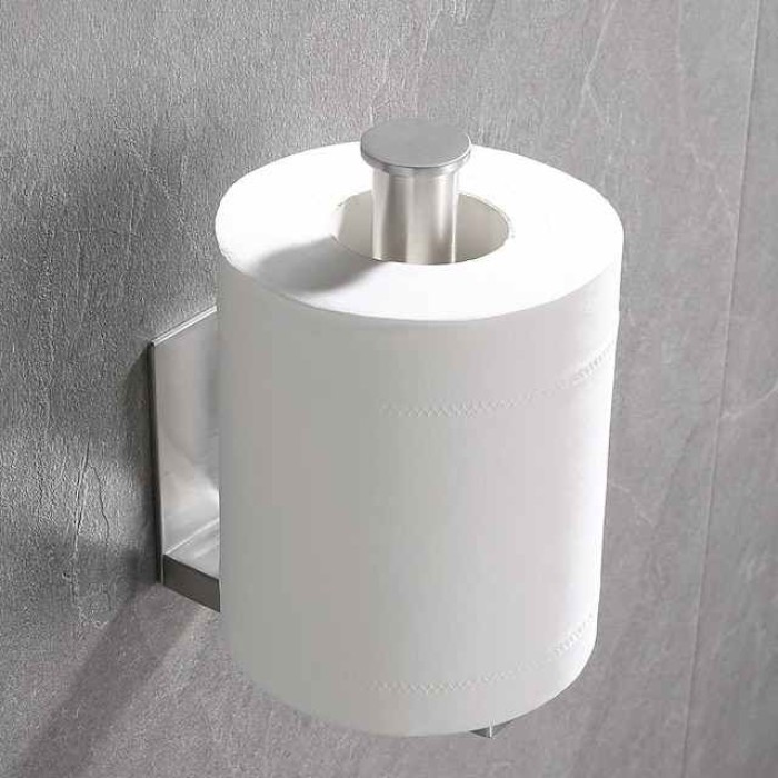 Toilet Paper Holder Bathroom Tissue Holder 304 Stainless Steel Self Adhesive Wall Mounted 1pc