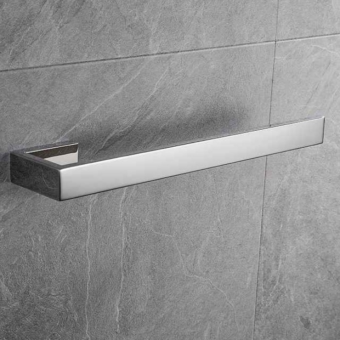 Bathroom Towel Bar 304 Stainless Steel Single Bar Matte Black, Mirror Polished, Brushed Wall Mounted Bathroom & Kitchen