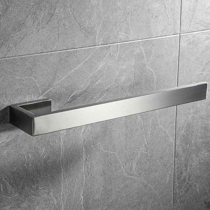 Bathroom Towel Bar 304 Stainless Steel Single Bar Matte Black, Mirror Polished, Brushed Wall Mounted Bathroom & Kitchen