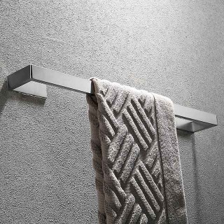 Bathroom Hardware Accessory Set Include Robe Hook, Towel Bar, Towel Holder, Toilet Paper Holder, Self-adhesive Brushed Stainless Steel Silvery