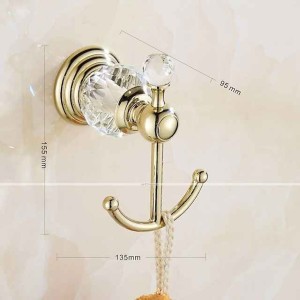 Golden Bathroom Hardware Accessory Set Includes Towel Bar, Robe Hook, Towel Holder, Toilet Paper Holder, Stainless Steel - for Home and Hotel bathroom Wall Mounted