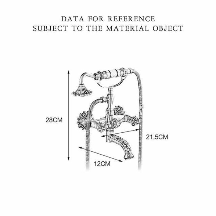 Vintage Shower System Faucet Set Wall Mounted, 360 Swivel Antique Brass Bathroom Shower Head Facuet Kit with Handheld Shower Head Sprayer Ceramic Valve Bath Mixer Tap