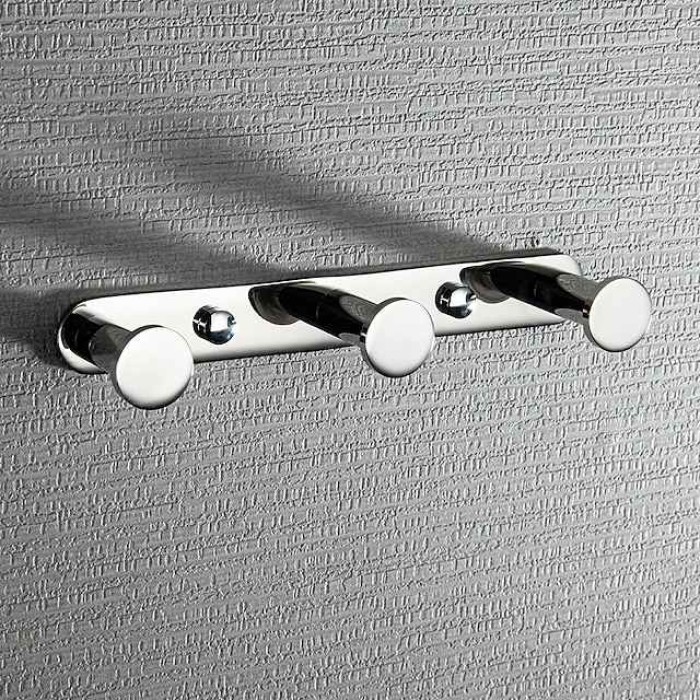 Robe Hooks New Design Contemporary Stainless Steel Material Bathroom Wall Mounted 3 or 4 or 5 or 6 Hooks Silvery 1pc