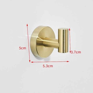 2pcs Wall Hooks for Coats,Stainless Steel Robe Hooks,Wall Mounted Coat Hooks For Bathroom,Bedroom,Kitchen(Golden)