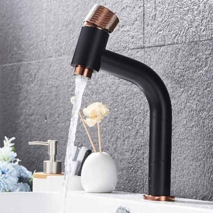 Bathroom Sink Faucet - Waterfall Electroplated Centerset Single Handle One HoleBath Taps / Bathroom Sink Faucet+ Accessories / Vintage / Yes / Brass / Brass